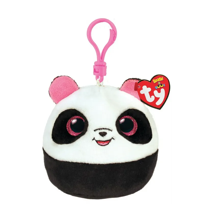 PLUS BRELOC TY 8.5CM SQUISHY BEANIES PANDA BAMBOO