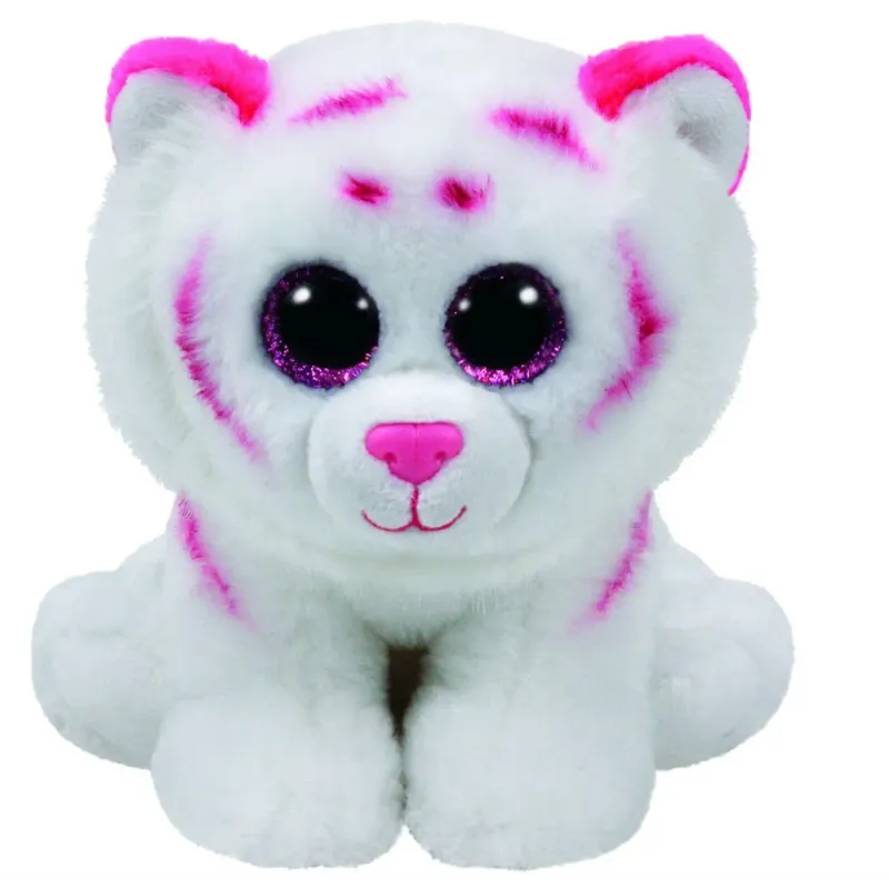 PLUS TY 24CM BEANIE BABIES TABOR TIGRU ALB ROZ