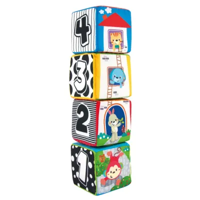 WINFUN SET 4 CUBURI STIVUIBILE DIN MATERIAL TEXTIL