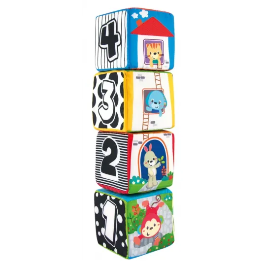 WINFUN SET 4 CUBURI STIVUIBILE DIN MATERIAL TEXTIL