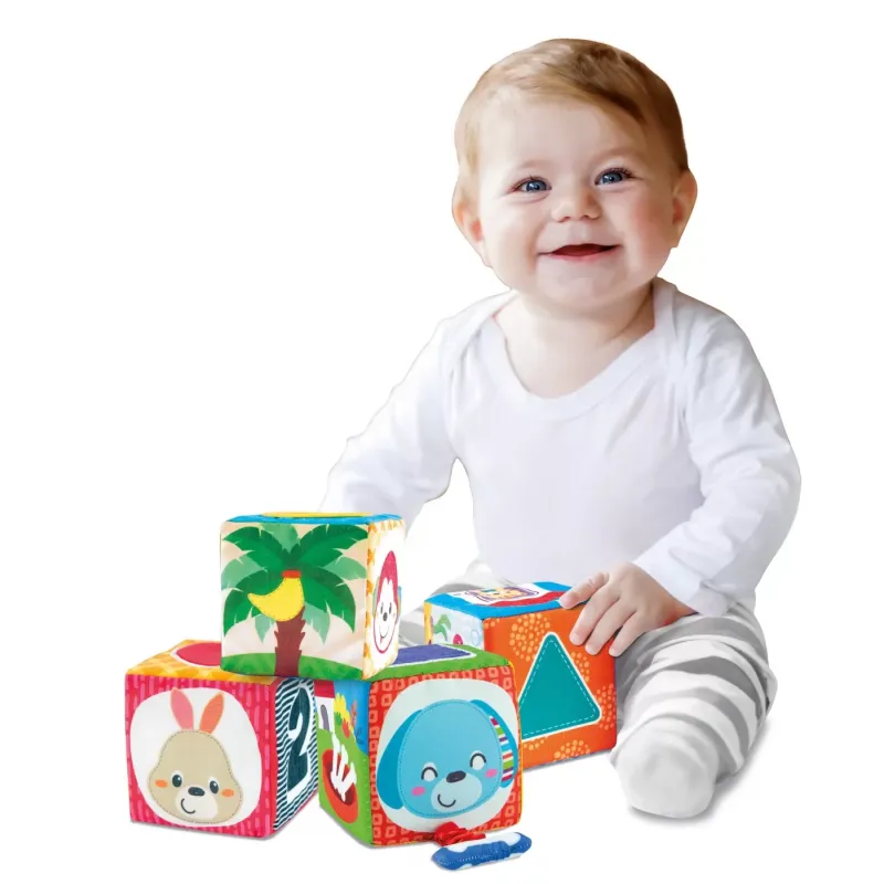 WINFUN SET 4 CUBURI STIVUIBILE DIN MATERIAL TEXTIL