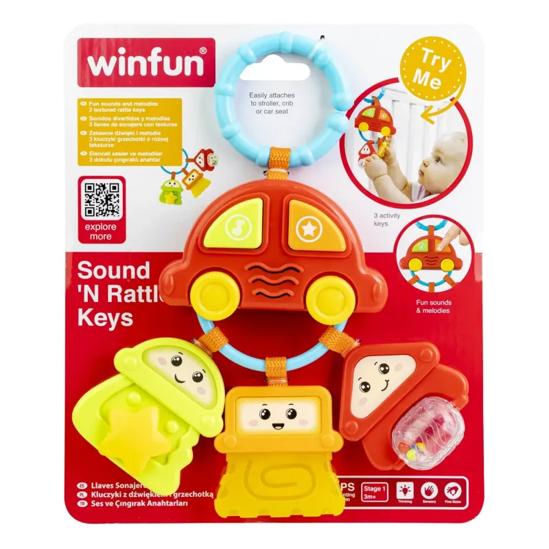 WINFUN ZORNĂITOARE MAȘINUȚĂ CU 3 CHEI