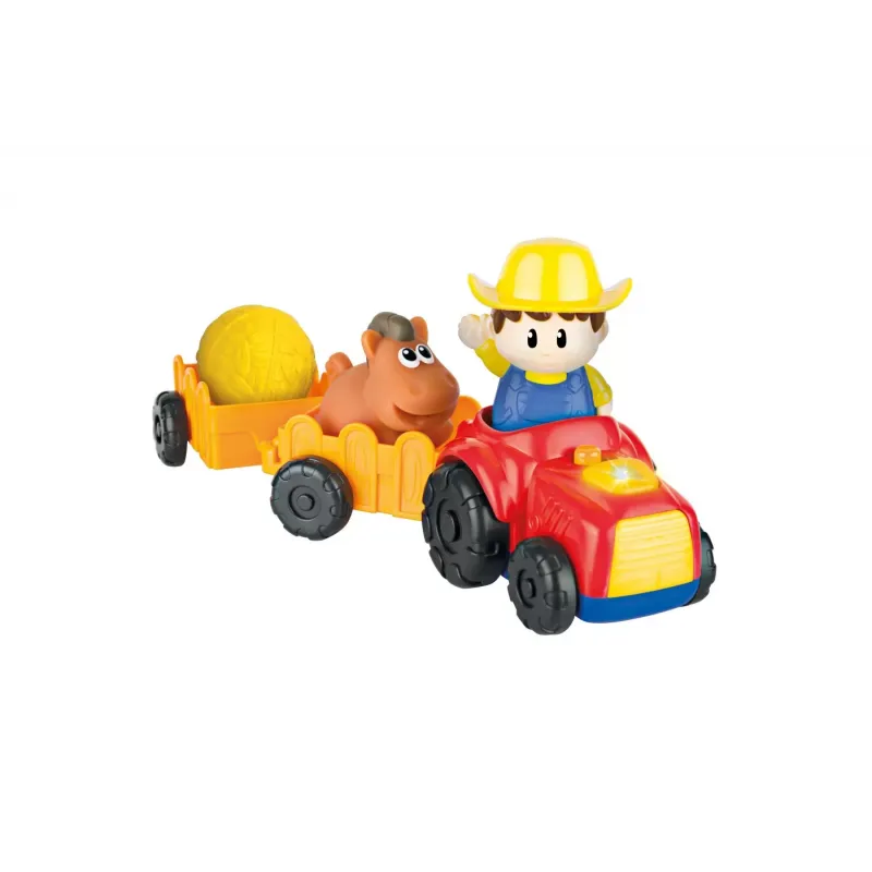 WINFUN TRACTORAS CU REMORCA ȘI FIGURINĂ FERMIER