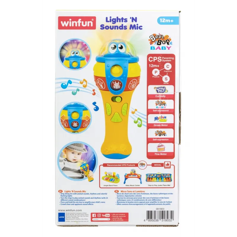 WINFUN MICROFON CU SUNETE ȘI LUMINI