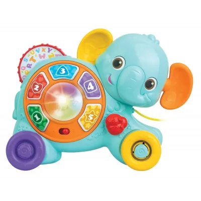 WINFUN JUCĂRIE DE TRAS ELEFANT CU SUNETE ȘI LUMINI