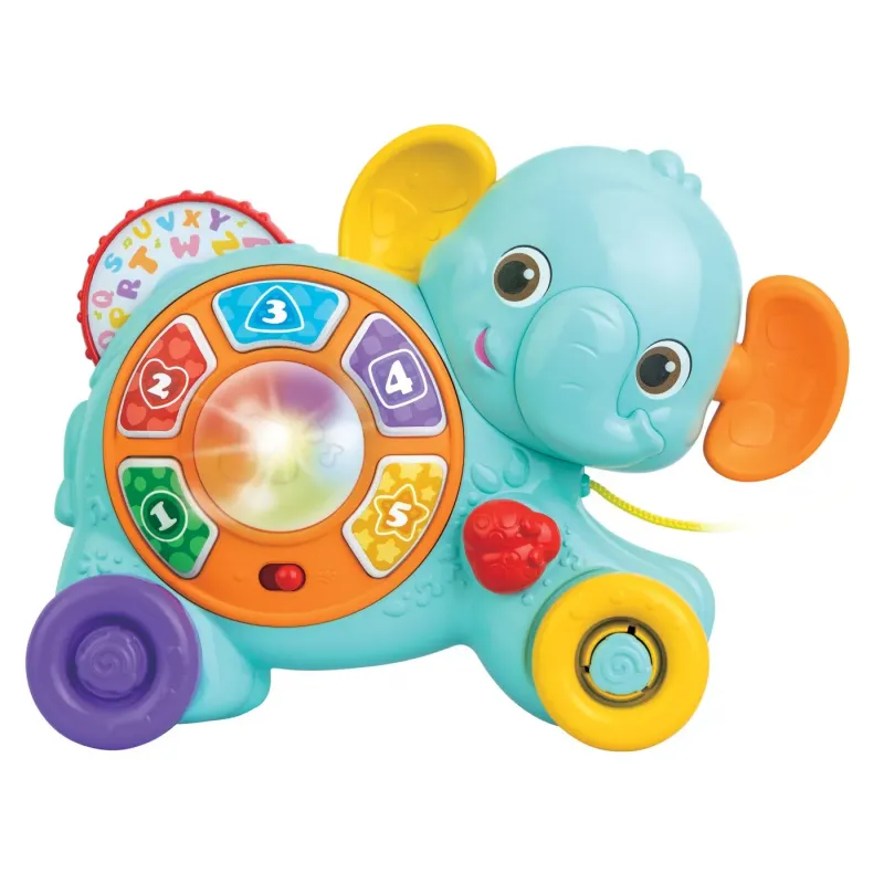 WINFUN JUCĂRIE DE TRAS ELEFANT CU SUNETE ȘI LUMINI
