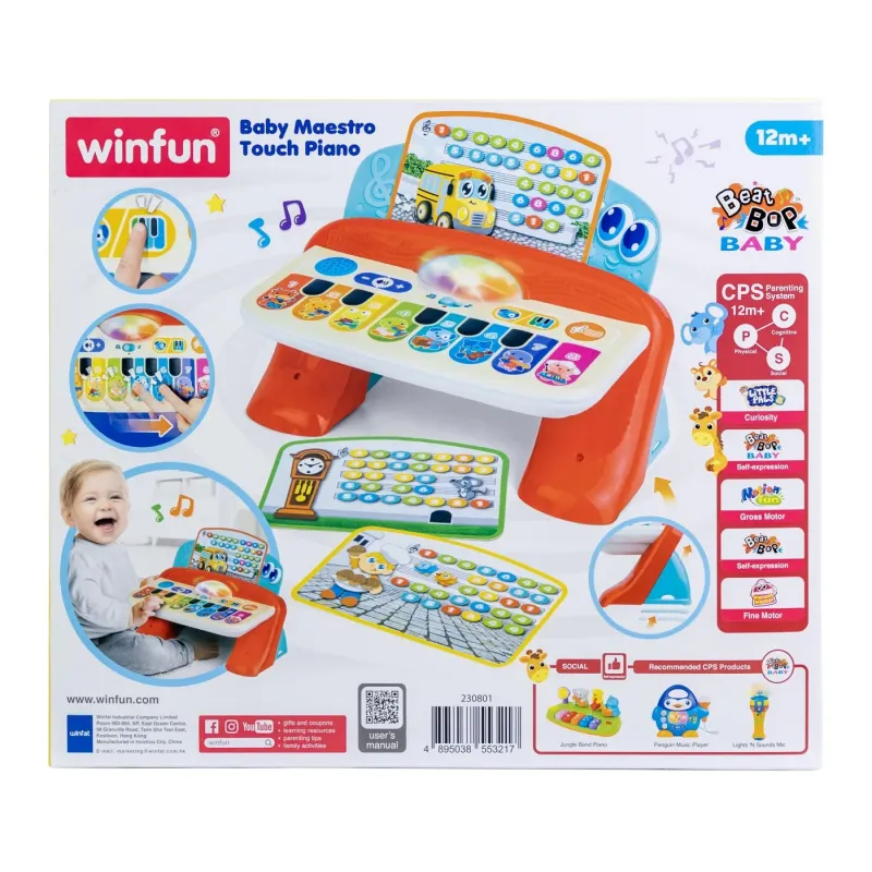 WINFUN PIAN CU SUNETE ȘI LUMINI CU 8 TASTE