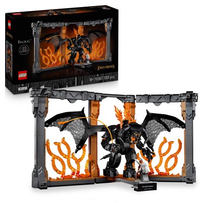 LEGO Icons (Creator Expert) - Stăpânul inelelor: Dioramă pentru bibliotecă cu un Balrog - 10367