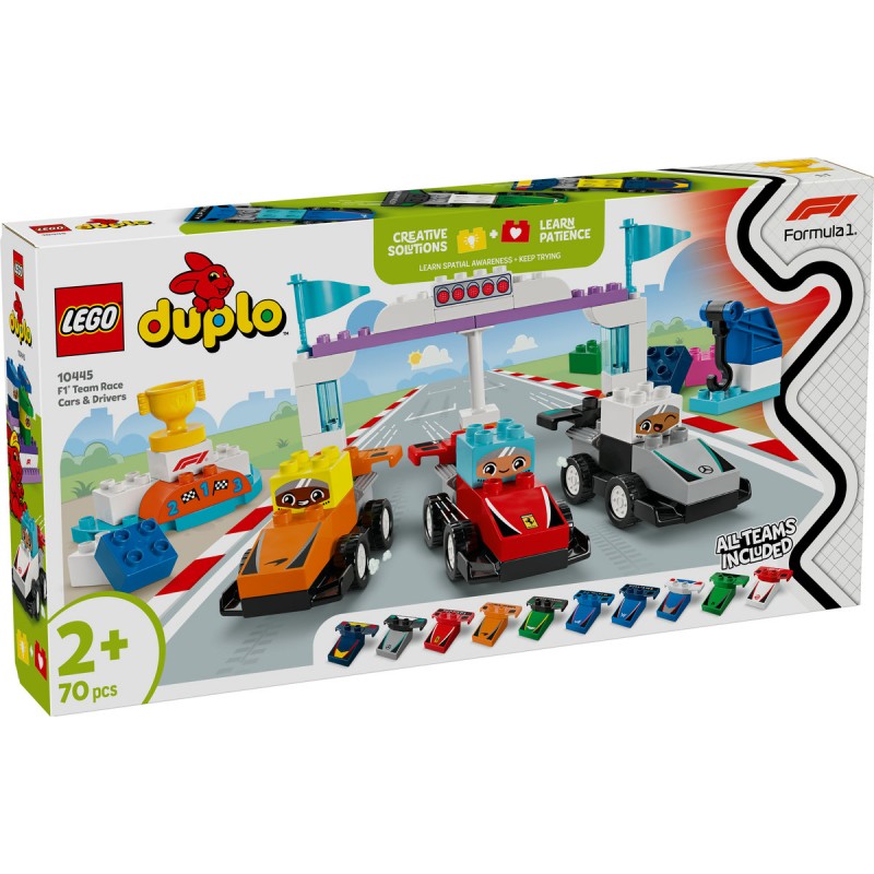 LEGO DUPLO - Echipa F1: Masini si piloti de curse - 10445