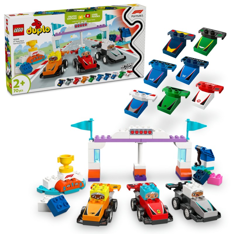 LEGO DUPLO - Echipa F1: Masini si piloti de curse - 10445
