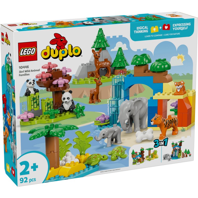 LEGO DUPLO - Familii de animale salbatice 3 în 1 - 10446