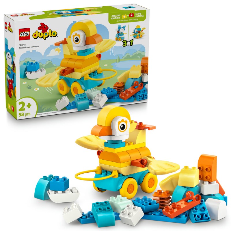 LEGO DUPLO - Animale pe roţi 3 în 1 - 10448