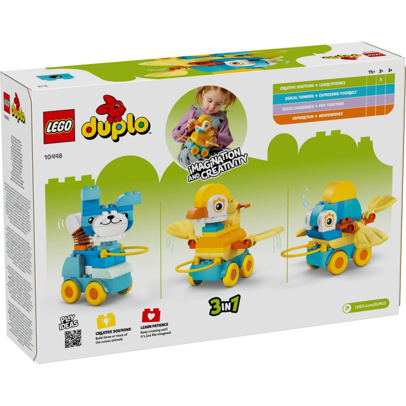 LEGO DUPLO - Animale pe roţi 3 în 1 - 10448