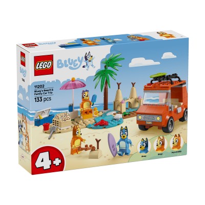 LEGO Bluey - Calatoria familiei lui Bluey cu masina la plaja - 11202