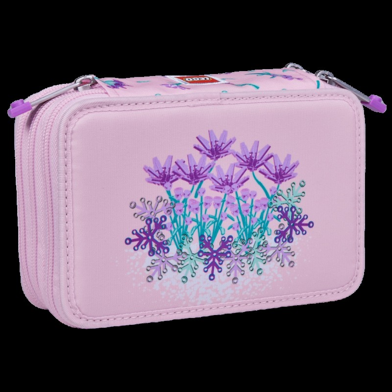 Ghiozdane si rechizite - Penar neechipat LEGO Flowers  cu 3 compartimente - 20237-2506
