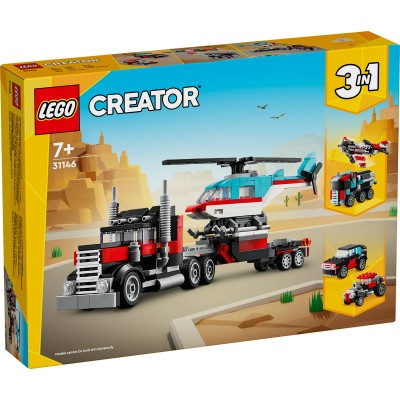 LEGO Creator - Camioneta cu platforma si elicopter - 31146