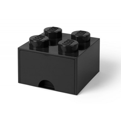 Cutii depozitare - Cutie depozitare LEGO 2x2 cu sertar, negru - 40051733