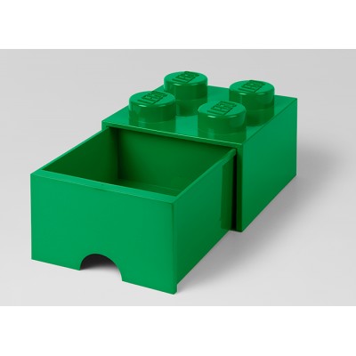 Cutii depozitare - Cutie depozitare LEGO 2x2 cu sertar, verde - 40051734
