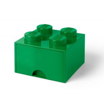 Cutii depozitare - Cutie depozitare LEGO 2x2 cu sertar, verde - 40051734