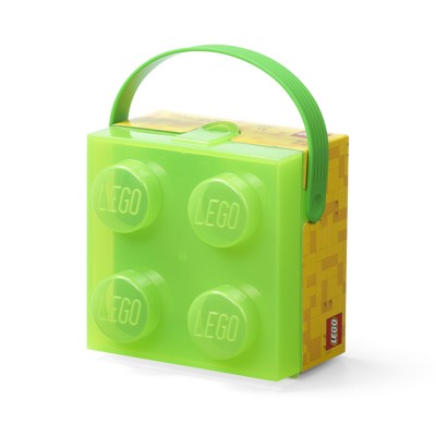 Recipiente alimentare - Cutie LEGO 2x2 - verde transparent - 40240008