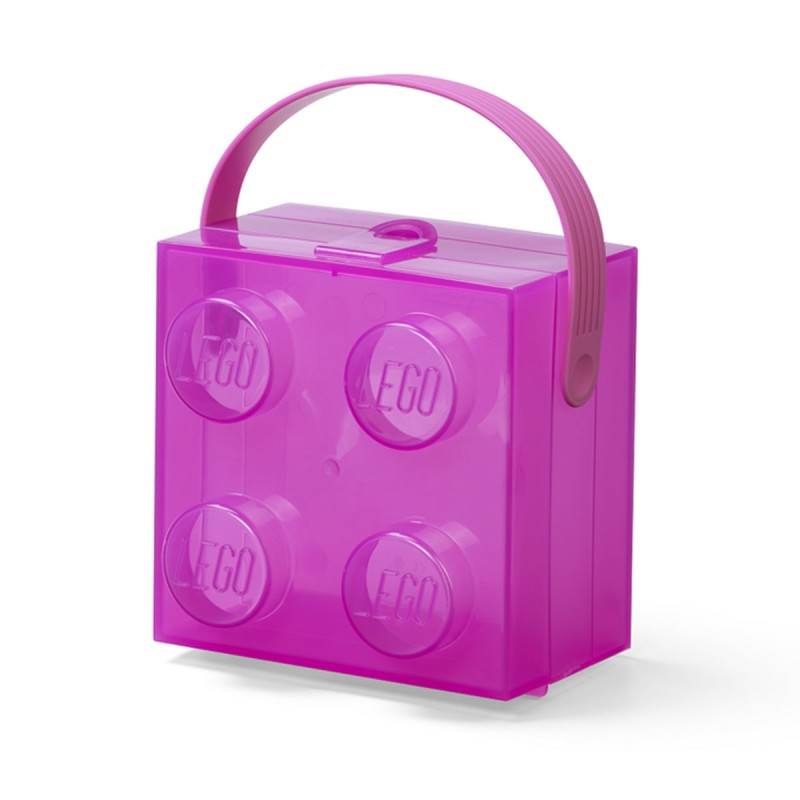 Recipiente alimentare - Cutie LEGO 2x2 - violet transparent - 40240009