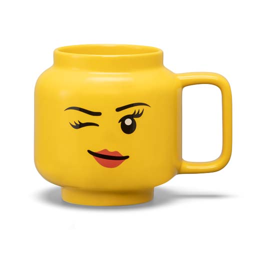 Recipiente alimentare - Cană mare LEGO din ceramică – Fată care face cu ochiul - 41460803