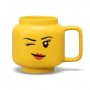 Recipiente alimentare - Cană mare LEGO din ceramică – Fată care face cu ochiul - 41460803