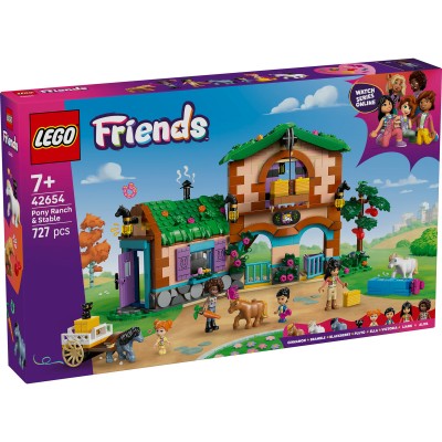 LEGO Friends - Fermă şi grajd pentru ponei - 42654