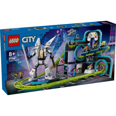 LEGO City - Parc cu roller-coaster Lumea Robotilor - 60421