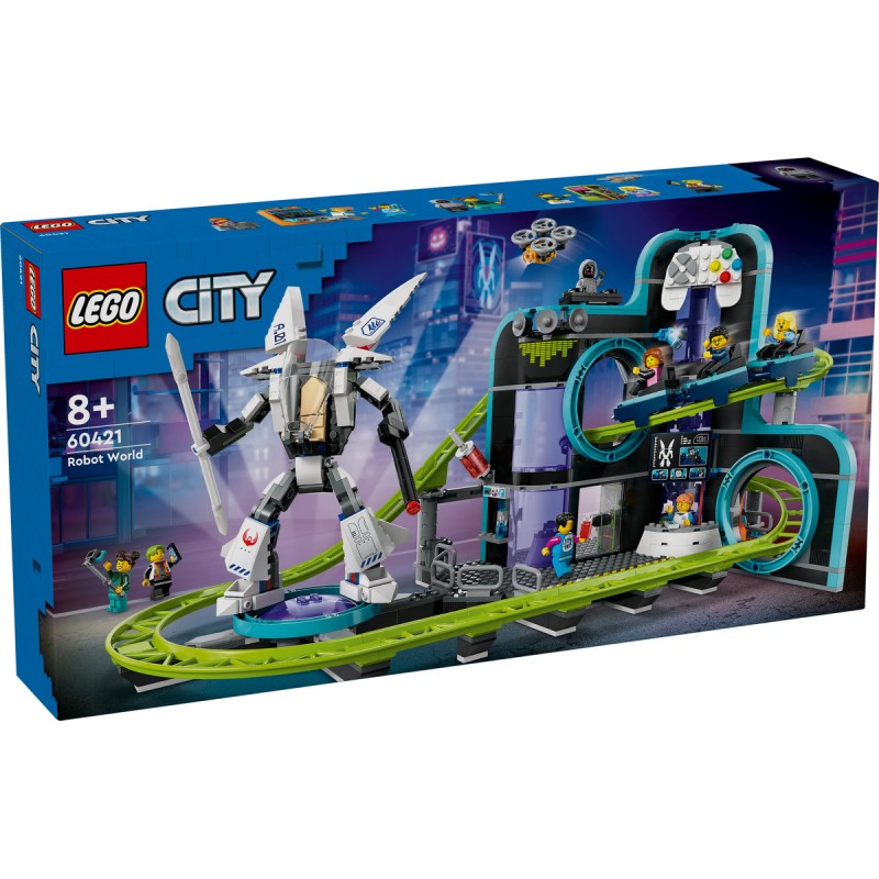 LEGO City - Parc cu roller-coaster Lumea Robotilor - 60421