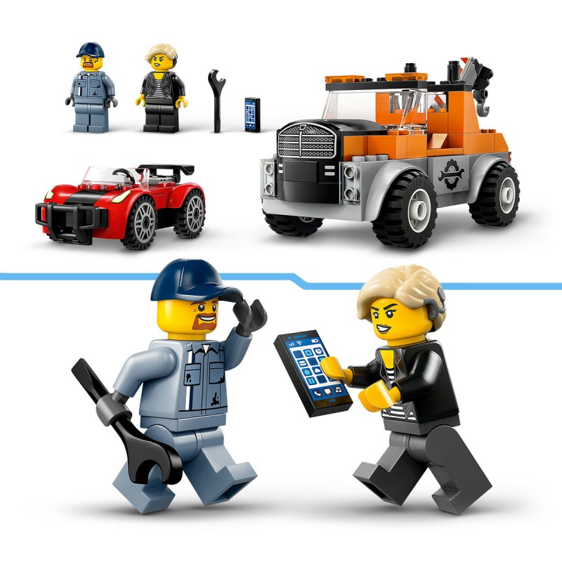 LEGO City - Camioneta de tractare si masina sport - 60435