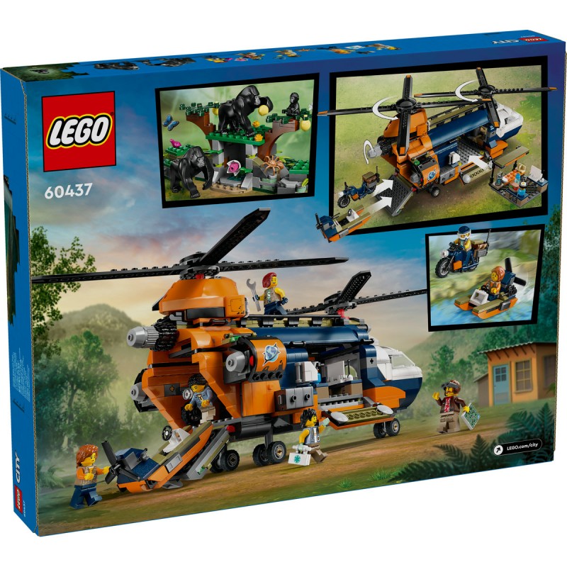 LEGO City - Elicopterul unui explorator al junglei la tabara de baza - 60437