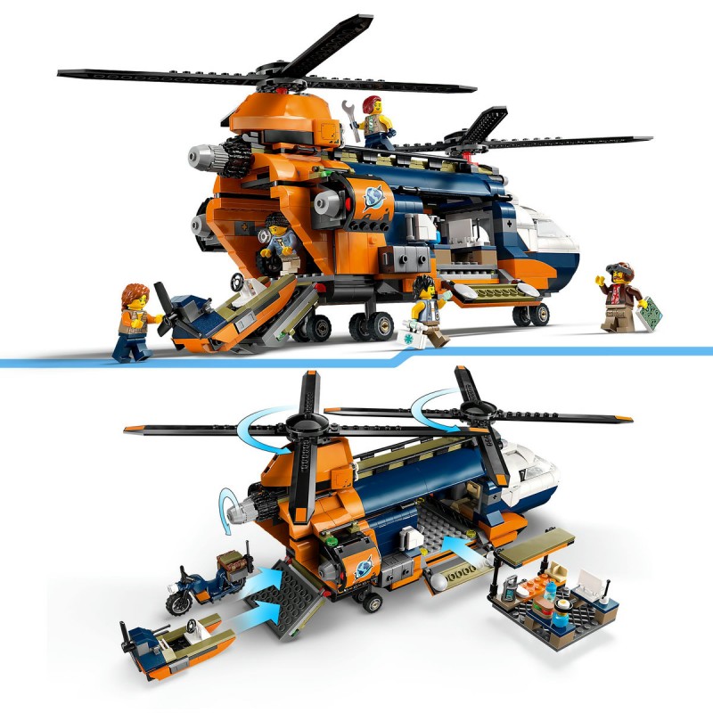 LEGO City - Elicopterul unui explorator al junglei la tabara de baza - 60437