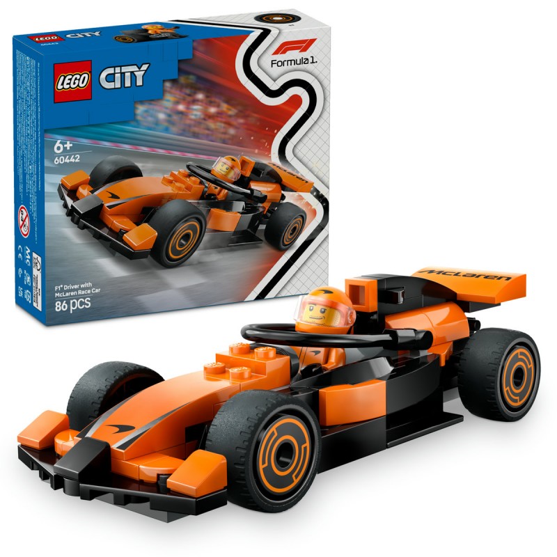 LEGO City - Pilot F1 cu masina de curse McLaren - 60442