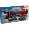 LEGO City - Camion F1 cu masinile F1 RB20 si AMR24 - 60445
