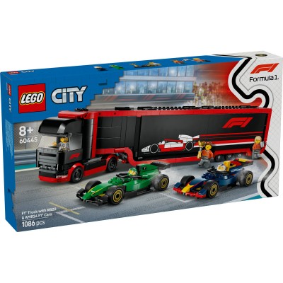 LEGO City - Camion F1 cu masinile F1 RB20 si AMR24 - 60445