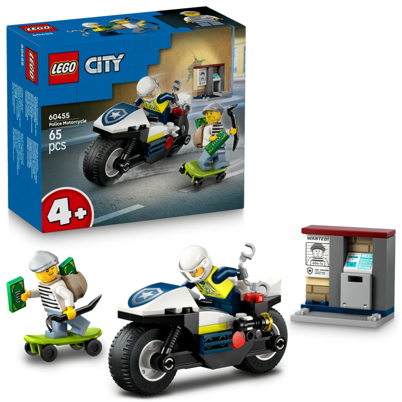 LEGO City - Urmarire cu motocicleta de politie - 60455