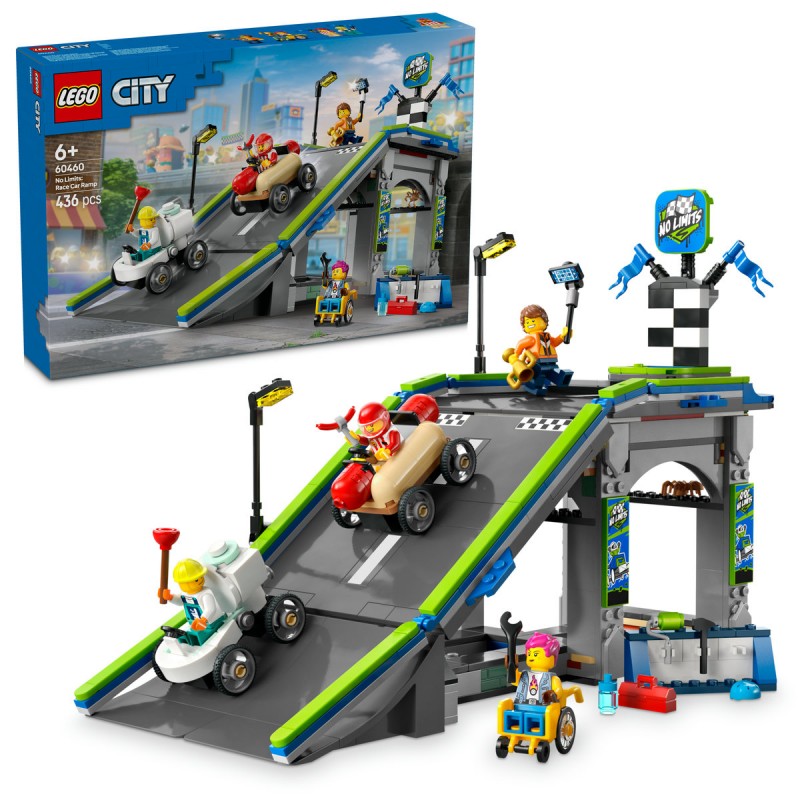 LEGO City - Fara limite: Rampa pentru curse de masini - 60460