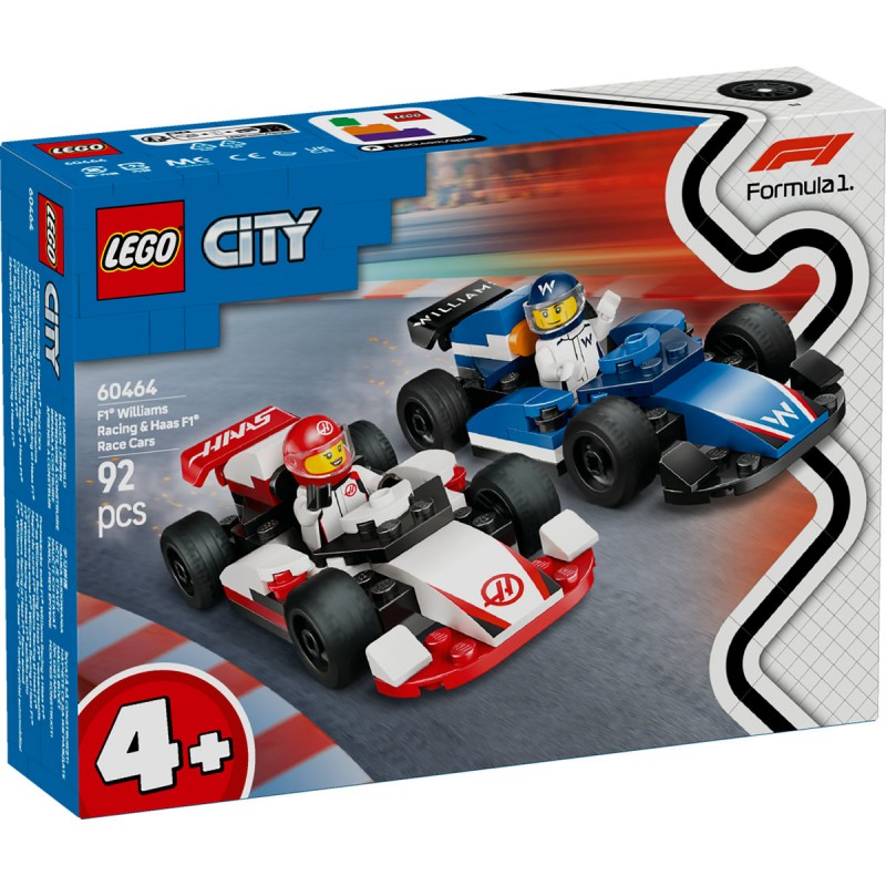 LEGO City - Masini de curse F1 Williams Racing si Haas F1 - 60464