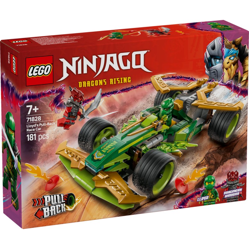 LEGO Ninjago - Masina de curse pull-back a lui Lloyd - 71828