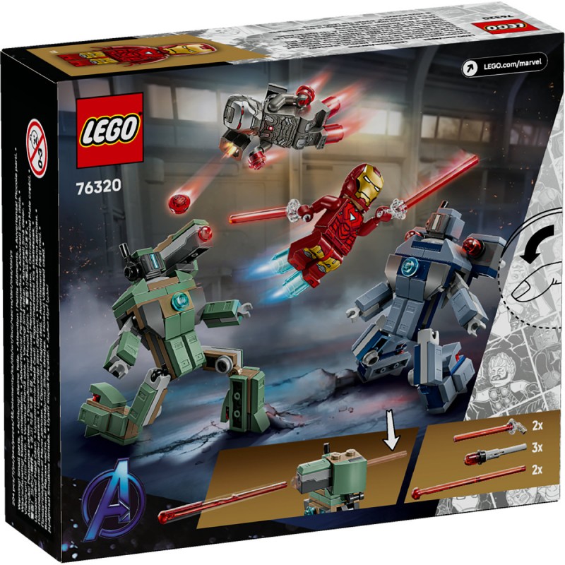 LEGO Marvel Super Heroes - Iron Man si War Machine vs dronele Hammer - 76320