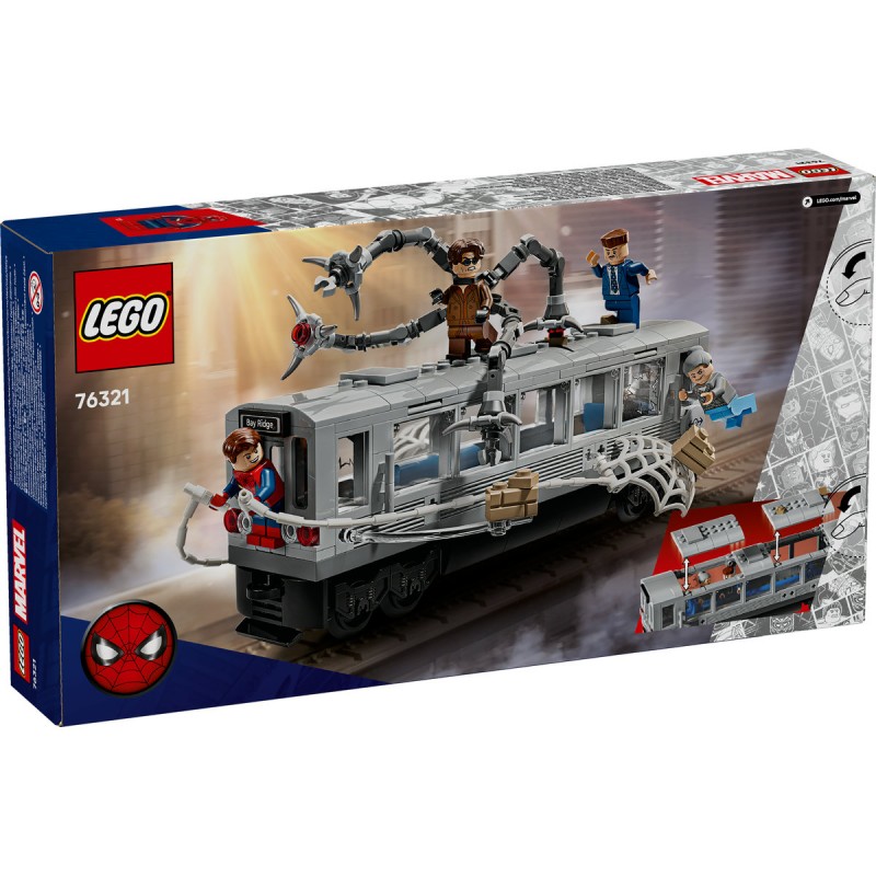 LEGO Marvel Super Heroes - Lupta de pe acoperisul trenului dintre Omul-Paianjen si Doc Ock - 76321