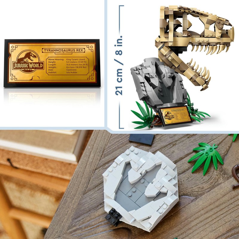 LEGO Jurassic World - Fosile de dinozaur: craniu de T.rex - 76964
